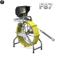 Caméra d'inspection de tuyaux professionnelle F87 avec 9 lumières LED pour la vérification des défauts des tuyaux de bâtiment