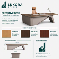 Table de conférence en MDF en forme de L, robuste et moderne, taille personnalisable, écologique, pour espace de travail commercial