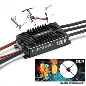 בקר מהירות אלקטרוני Hobbywing Platinum V4 Metal <span class=keywords><strong>25A</strong></span> 40A 60A 80A 120A ללא מברשות 3-6S Lipo עם BEC מובנה - Product Image 3