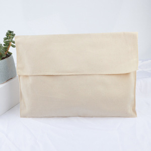 Custom Printed Logo Canvas Ribbon <b>Envelope</b> Cotton Dust Bag White Beige Jewelry <b>Gift</b> Packaging Organic Cotton <b>Envelope</b> Pouch - Product Image 2