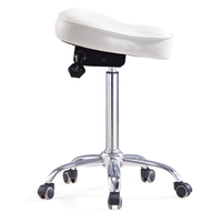 Chaise de Salon en cuir PU, tabouret de Massage de Spa, chaise Mobile ajustable, noir et blanc