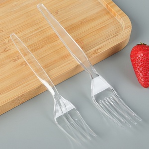 Takeaway bao bì trong suốt thương mại bánh trái cây nhựa ngã ba sản phẩm cao su Dùng một lần lớn món tráng miệng ngã ba cho thực phẩm phương Tây - Product Image 4