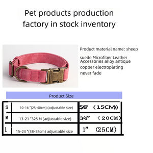 Cintas de hebilla de aleación acolchada de nailon con estampado sólido Collar de perro mascota de cuero grabado para mascotas - Product Image 5