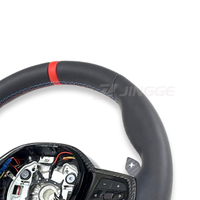 Volant en cuir et fibre de carbone à fond plat pour BMW F01 F02 F06 F07 F10 F11 F12 F13 F30 F80 G20 G28 G29 G30 F87 X3 X4 X5 X6