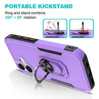 2-en-1 Heavy Duty pour 17 Case avec Armor Design Soft Bumper Full Body Protection Shock Ring Holder & Screen Protector
