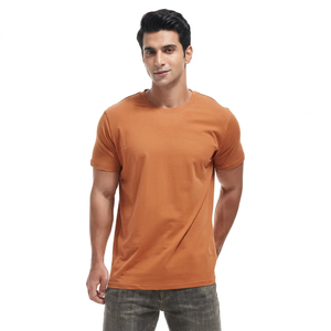 T-shirt pour homme de haute qualité, 100% coton premium, poids lourd, vente en gros, t-shirts unis en vrac pour hommes avec logo imprimé en relief - Product Image 1