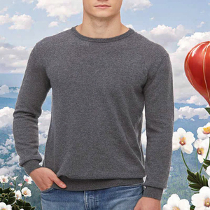 Suéter de Cuello Alto para Hombre, Personalizado, Transpirable, 100% Fibra de Bambú, Tejido, con Opción de Logotipo Frontal, para la Temporada de Primavera - Product Image 2