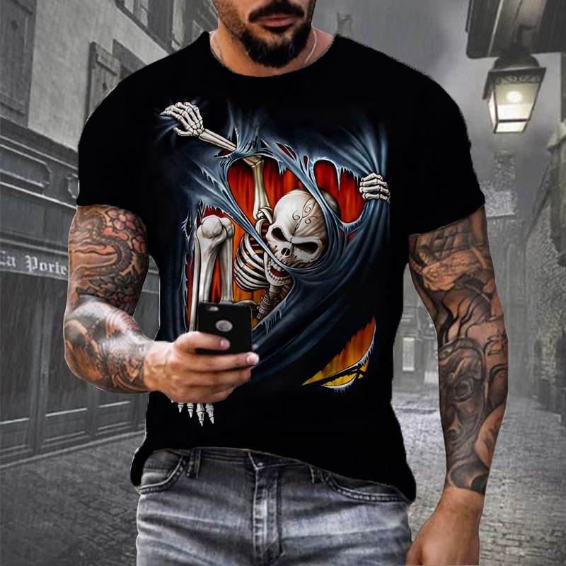 Punk Rock Camisas De Rock Para Hombre Camiseta Personalizada