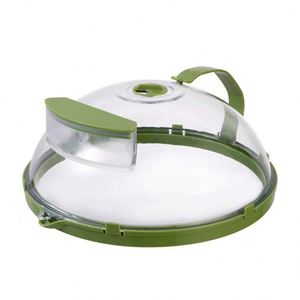 Couvercle de micro-ondes anti-éclaboussures transparent de 10 pouces avec poignée et compartiment de récupération d'eau pour aliments et fentes de vapeur - Product Image 3