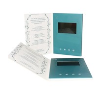 Brochures vidéo sur l'immobilier IPS HD de taille A4 personnalisée Écran Lcd de 7 pouces Carte vidéo Carte postale vidéo Livre vidéo numérique