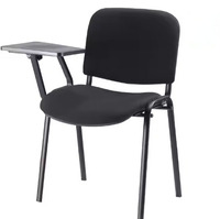 Chaises de conférence de haute qualité ISO Chaise d'école avec tablette d'écriture Chaise de conférence de bureau en tissu Noir Personnalisée
