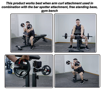 Base d'attache autonome W1103 pour extensions et curls des jambes, dips, pec fly, squats à la ceinture, lat pulldown, curls des bras, coussin de siège