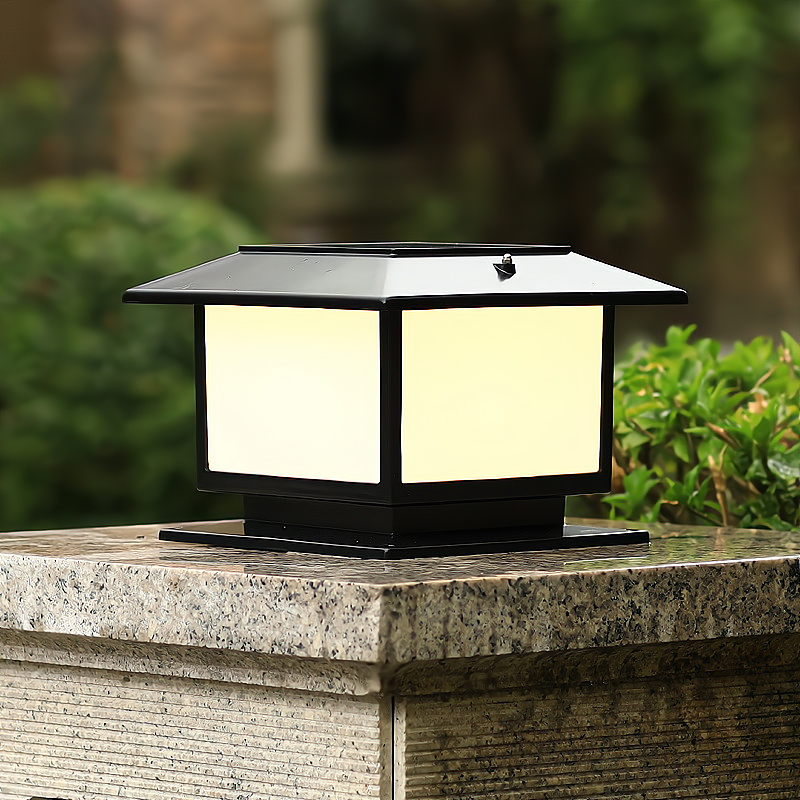 Waterproof Solar LED Post Light Outdoor Decorative Pillar Lamp with Dusk to Dawn Sensor Garden Fence Patio & Pathway Lighting