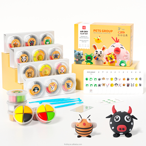 Kit de modelage en argile à séchage à l'air - 48 couleurs vibrantes, argile non collante avec outils et instructions, ensemble de bricolage éducatif pour enfants - Product Image 4