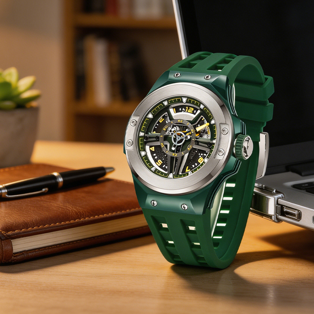 Fashionable Commerce Creative Personality Waterproof Hollow Movement Mechanical Watches for Men