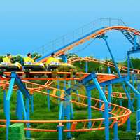 Manège familial personnalisé sur la thème des montagnes russes |   Équipement de parc d'attractions commercial : Montagnes russes familiales sécurisées pour parcs à thème et fêtes foraines