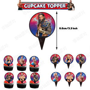 Venta al por mayor Wrestling Match <span class=keywords><strong>WWE</strong></span> Theme Party Banner Flag Cake Topper Juegos de globos de látex para suministros de fiesta - Product Image 4