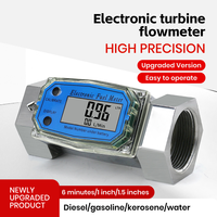 Débitmètre à turbine haute précision 0,5 % en acier inoxydable 1'' 1,5'' 2'' pour liquides/gaz/huile/eau