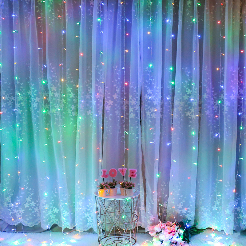 Gees 3x3m 300 LED Curtain String Light - Wedding Party Home Garden Decoration