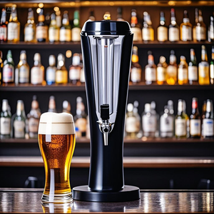 Acciaio inossidabile 3L birra torre staccabile tubo di ghiaccio trasparente con doppio rubinetto Bar porta bevande contenitore - Product Image 1