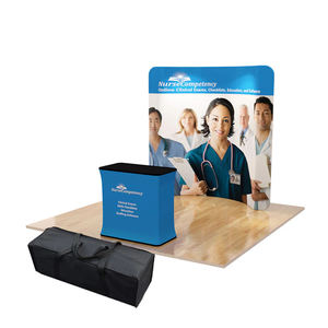 8フィート10フィートポータブルバナーディスプレイフレームポップアップテンションファブリックディスプレイスタンド湾曲広告トレードショーイベント背景 - Product Image 2