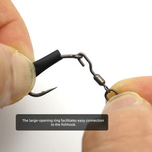 Ronnie Rig Swivel 304 en acier inoxydable avec revêtement en téflon, grand émerillon pivotant pour la pêche au fond anti-emmêlement - Product Image 5