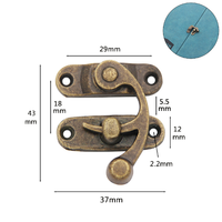 Vente en gros de fermoir en métal serrure de boîte en acier inoxydable fermoir de boîte pour boîtes en bois