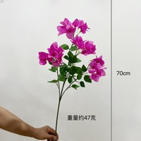 Bunga Plum Buatan 4 Cabang, Bougainvillea, Cocok untuk Dekorasi Mal dan Rumah, Rangkaian Bunga Pernikahan