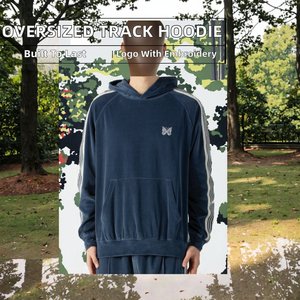 Sweat-shirt à capuche oversize décontracté pour homme, coupe épaules tombantes, 100% coton uni, haute qualité - Product Image 2