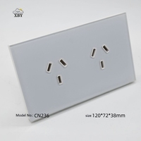 Boîtier en plastique pour interrupteur d'éclairage et prise intelligente Tuya WIFI avec ports USB et Type C, sans verre, 120*72*38mm CN236