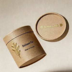 Boîte cylindrique personnalisée en papier pour bougies, emballage haut de gamme en carton rond avec dorure à chaud pour bougies parfumées et spirales d'aromathérapie - Product Image 2