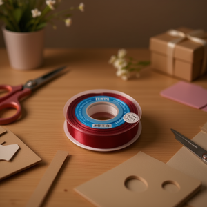 ริบบิ้นผ้าซาตินอิลัน 2.5 ซม. 25 หลา สีเบอร์กันดี รุ่น D-27 - Product Image 2