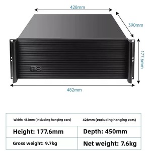 เคสเซิร์ฟเวอร์อุตสาหกรรม 4U รุ่น Industrial Control Rack ขนาด 390 มม. ทำจากอะลูมิเนียม รองรับเมนบอร์ด EATX แบบ Dual CPU สำหรับเวิร์กสเตชัน รูปแบบ ATX พร้อมพัดลมระบายความร้อน วัสดุโลหะ มีสินค้าพร้อมส่ง - Product Image 2