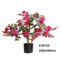 Vente en gros d'arbres artificiels en bougainvillier de 120 cm, 150 cm, 180 cm, tronc naturel, plante en bougainvillier en soie en pot, décoration intérieure pour la maison et le bureau