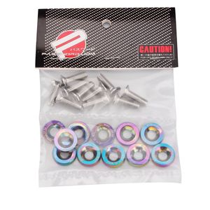 TORNASOL M6 Aluminiumschrauben 10 Stk./Packung Auto-Tuning Sechskant-Befestigungselemente Kotflügel-Unterlegscheiben Stoßstangen-Mehrfarben-Motorschrauben - Product Image 1