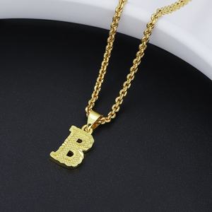 Collar con Colgante de 26 Letras Chapado en Oro de 24K JXX, Joyería de Latón para Niños - Product Image 2