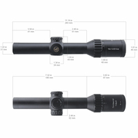 Lunette de tir tactique Vector Optics Continental 1-6x24 LPVO SCOC-23T en aluminium avec 6 niveaux d'éclairage, nouvelle arrivée, pour la chasse, longue distance d'observation