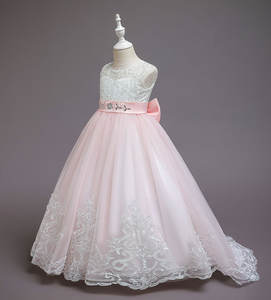 Vestidos largos de encaje de flores para niñas, de color marfil multicolor, blanco de diseñador, para dama de honor, púrpura, para boda, gran oferta, 2022 - Product Image 3