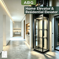Ascensore Panoramico in Vetro per Villa con Dispositivo di Sicurezza Anticaduta per Ristrutturazione Interna di Ville Private di Lusso