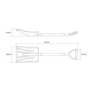 Sekop salju plastik portabel dengan fungsi kunci tombol pegangan Aluminium dan pendorong salju grosir pengikis es untuk penggunaan mobil - Product Image 5