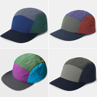Gorras de Béisbol con Bloques de Color de Nueva Tendencia, con Logotipo Personalizado, Gorra de 5 Paneles, Ligera, de Secado Rápido, para Correr y Hacer Senderismo