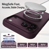 Coque de téléphone magnétique antidérapante à rayures pour iPhone 18 Pro 17 Pro Max, antichoc avec airbag, dos mat anti-jaunissement en PC+TPU