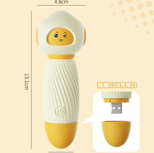 Vibratore Portatile a Proiettile per Punto G, Stimolatore Clitorideo e dei Capezzoli, Giallo, Giocattoli Sessuali per Donne, Vibratore Carino e Portatile - Product Image 5