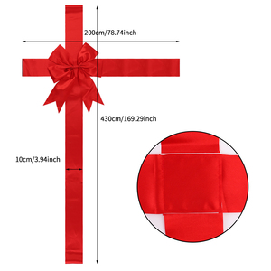 Fiocco Natalizio Personalizzato Grande per <span class=keywords><strong>Porta</strong></span> d'Ingresso, Fiocco per <span class=keywords><strong>Porta</strong></span> dell'Armadio, Fiocco Regolabile per Porte Natalizie <span class=keywords><strong>con</strong></span> Fibbia - Product Image 4