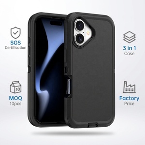 Custodia Protettiva Robusta Antiurto Defender <span class=keywords><strong>per</strong></span> iPhone 17 16 15 Pro Max 14 13 12 11 - Product Image 1