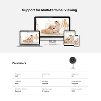 Caméra Intelligente pour la Maison Personnalisée en Usine C1 720P HD 2MP CMOS avec Vision Nocturne, Stockage sur Carte Mémoire, Accès à Distance WiFi 2.4G