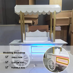 Carrito de Dulces LEDA Moderno y Profesional de Nuevo Diseño con Luces LED y Material Acrílico para Fiestas de Cumpleaños, Bodas, Interior/Exterior - Product Image 3