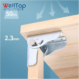 WELLTOP yeni gelenler mobilya donanım menteşeler gümüş <span class=keywords><strong>90</strong></span> derece kendinden kilitleme masa ayakları sandalye uzatma kat ayaklar - Product Image 2