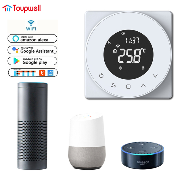 Easy Install Energy Saving Programmable HVAC Control WiFi 2 Pipe 3 Speed FCU Fan Coil Unit Wi-Fi Smart Thermostat