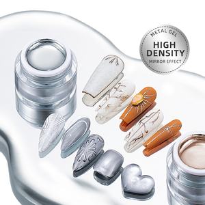 JTING Unique Custom 12colors Metal Painting Gel Polish with <b>Silver</b> Jars 5g OEM Private Brand <b>Top</b> Quality <b>Metallic</b> Gel Polish - Product Image 3